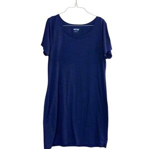 APT. 9 Womens Casual T Shirt‎ Dress, Purple/Black Heathered Comfy Large